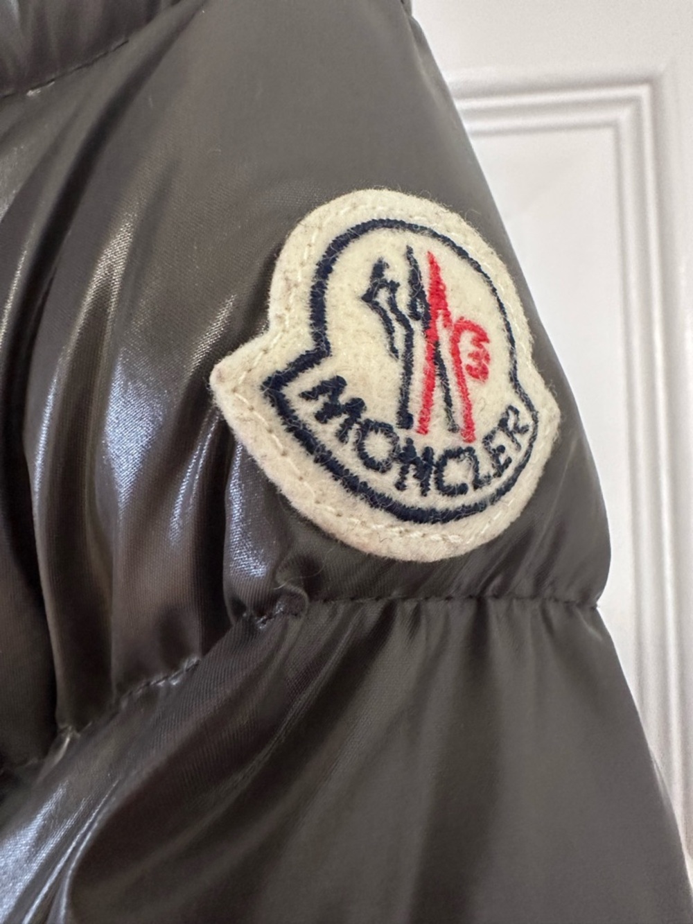 Moncler Shiny Black Quilted Puffer Jacket - Picture 3 of 6